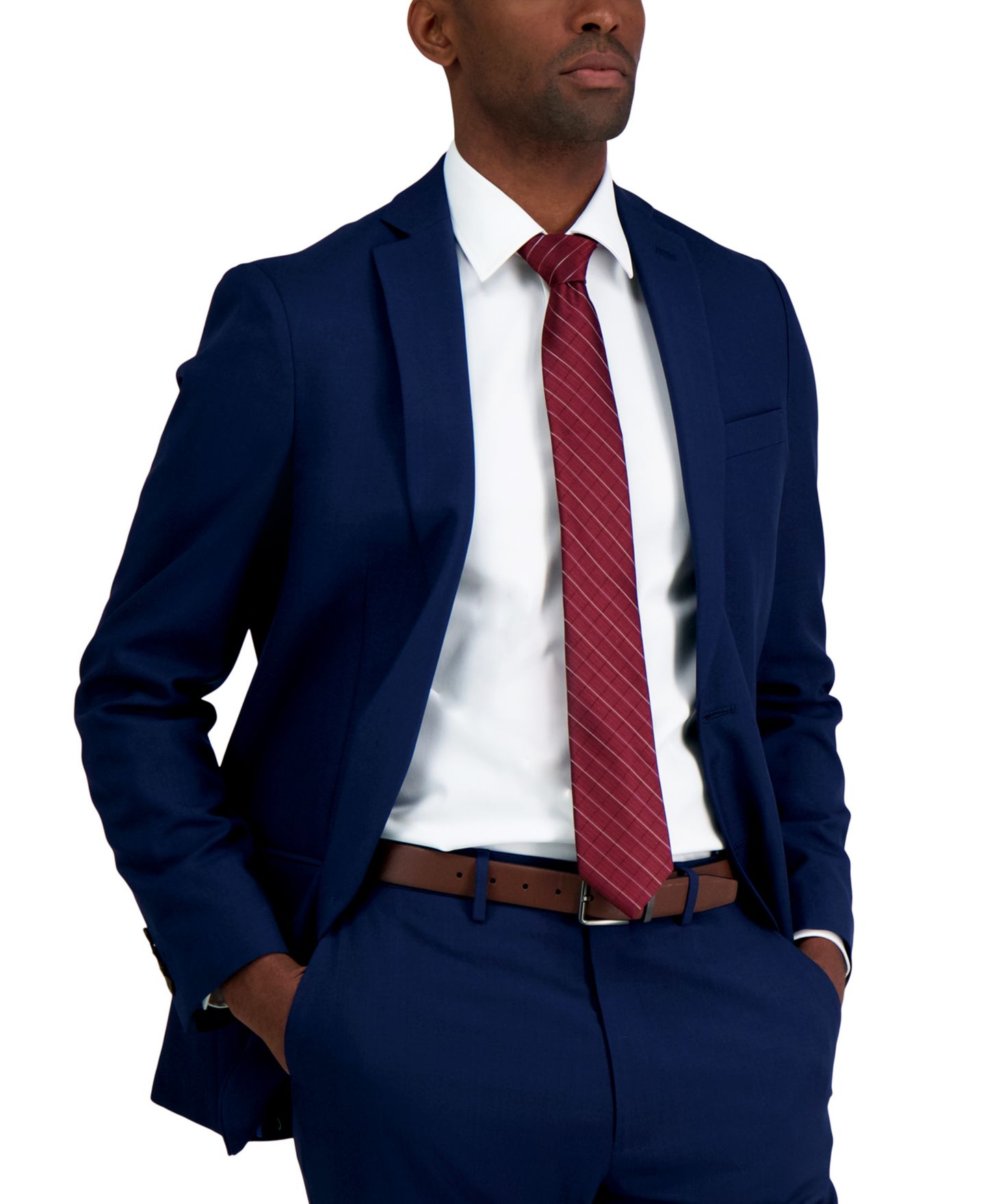 Мужской галстук Calvin Klein Etched Windowpane Tie, цвет: Бордовый — фото 4
