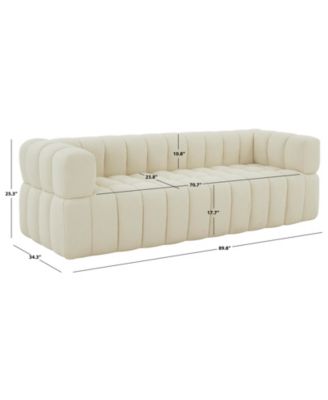 Calyna 90" Channel Tufted Boucle Sofa