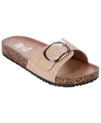 Sandales GC Shoes Waterlilies - Taille 8 Medium - Couleur Tan - Matériau Synthétique
