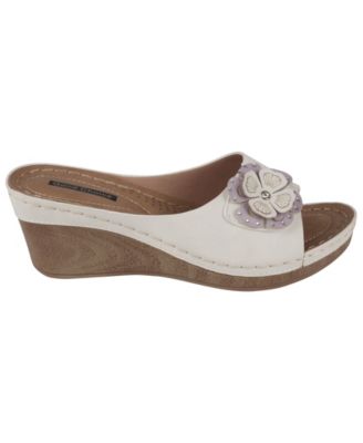 Women's Naples Flower Wedge Sandals