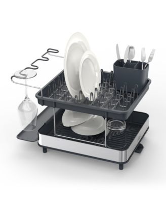 Excel Steel 2-Tier Stainless-Steel Dish Rack