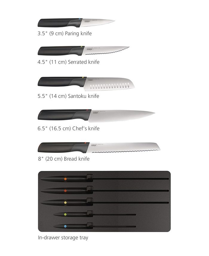 Joseph Joseph Elevate Knives Store 5Piece Knife Set with inDrawer