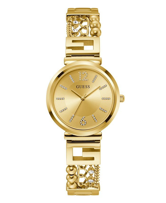 GUESS Women s Analog Gold Tone Stainless Steel Watch 32mm Macy s