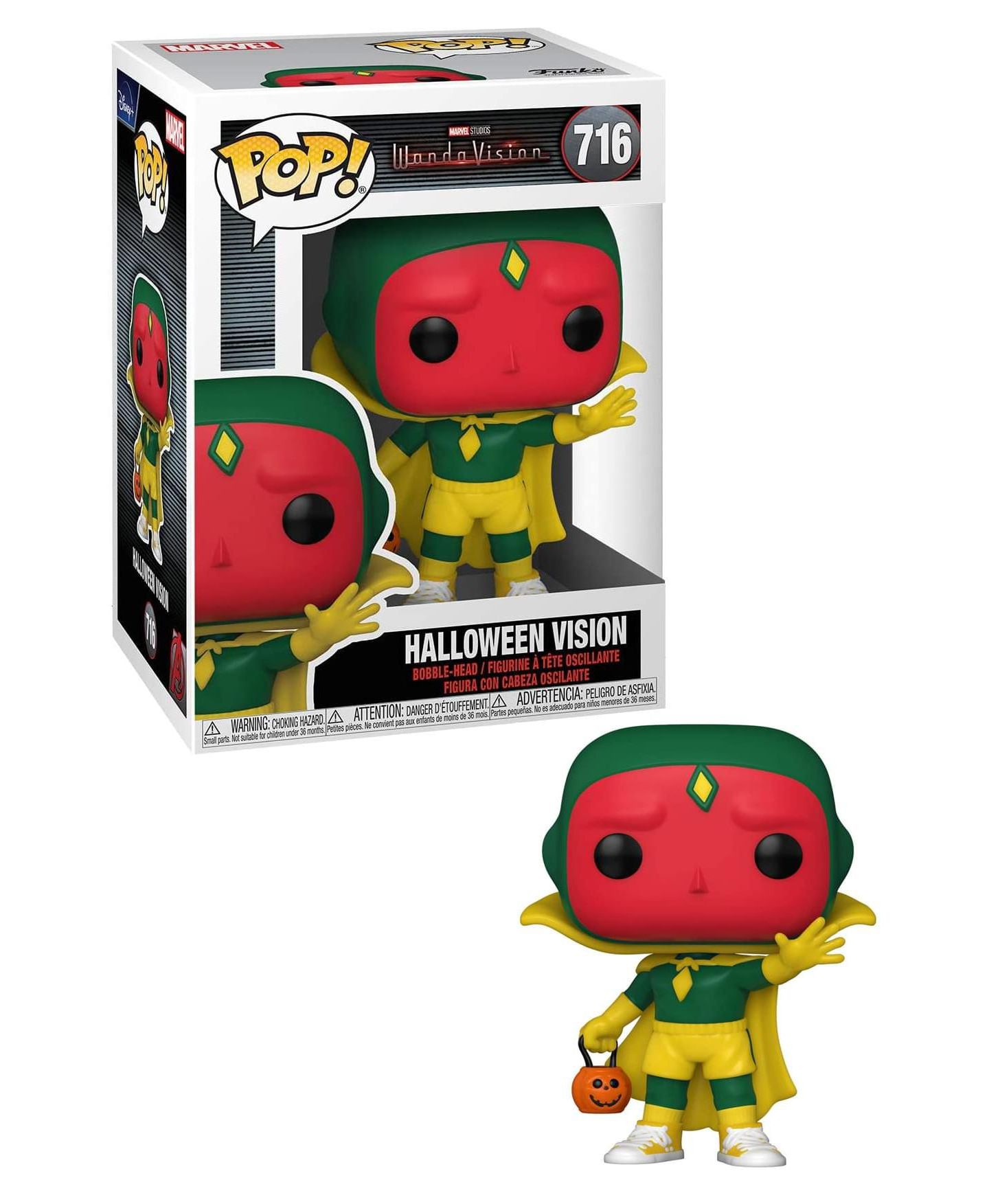Детская фигурка Funko Marvel WandaVision POP Vinyl Figure Halloween Vision, цвет: Зелёный — фото 1