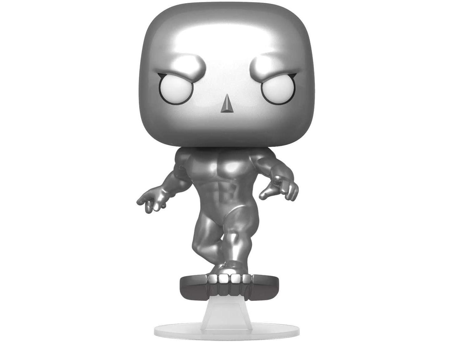 Детская фигурка Funko Pop! Silver Surfer Metallic 3.75" Vinyl Figure, Ages 6+, цвет: Серебряный — фото 1