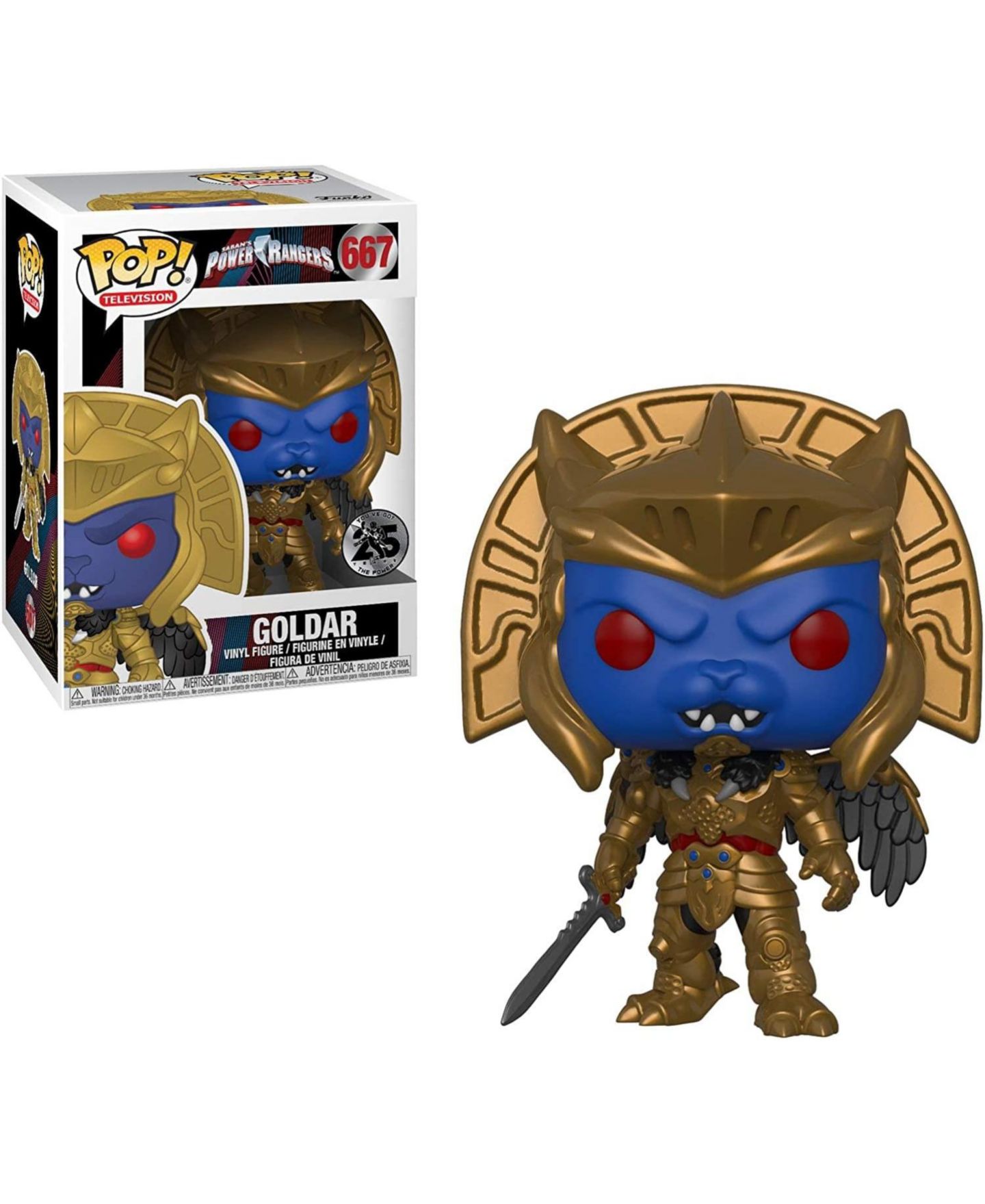 Детская фигурка Funko Power Rangers POP Vinyl Figure Goldar, цвет: Золотой — фото 3