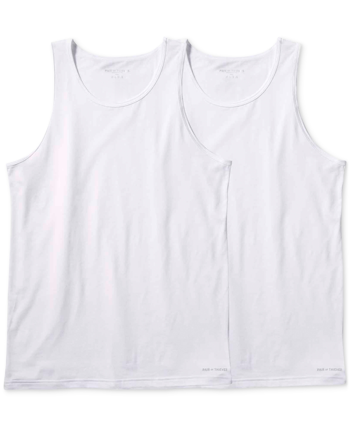 Men's SuperSoft Cotton Stretch Tank Undershirt 2 Pack - White