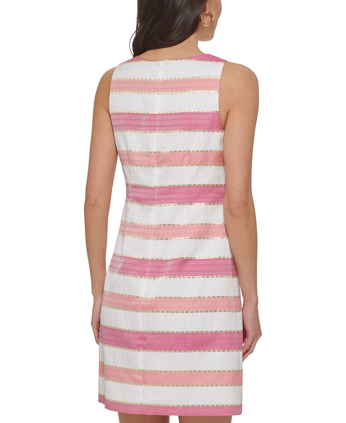 Vince Camuto Petite JewelNeck Sleeveless Jacquard Dress Macy's