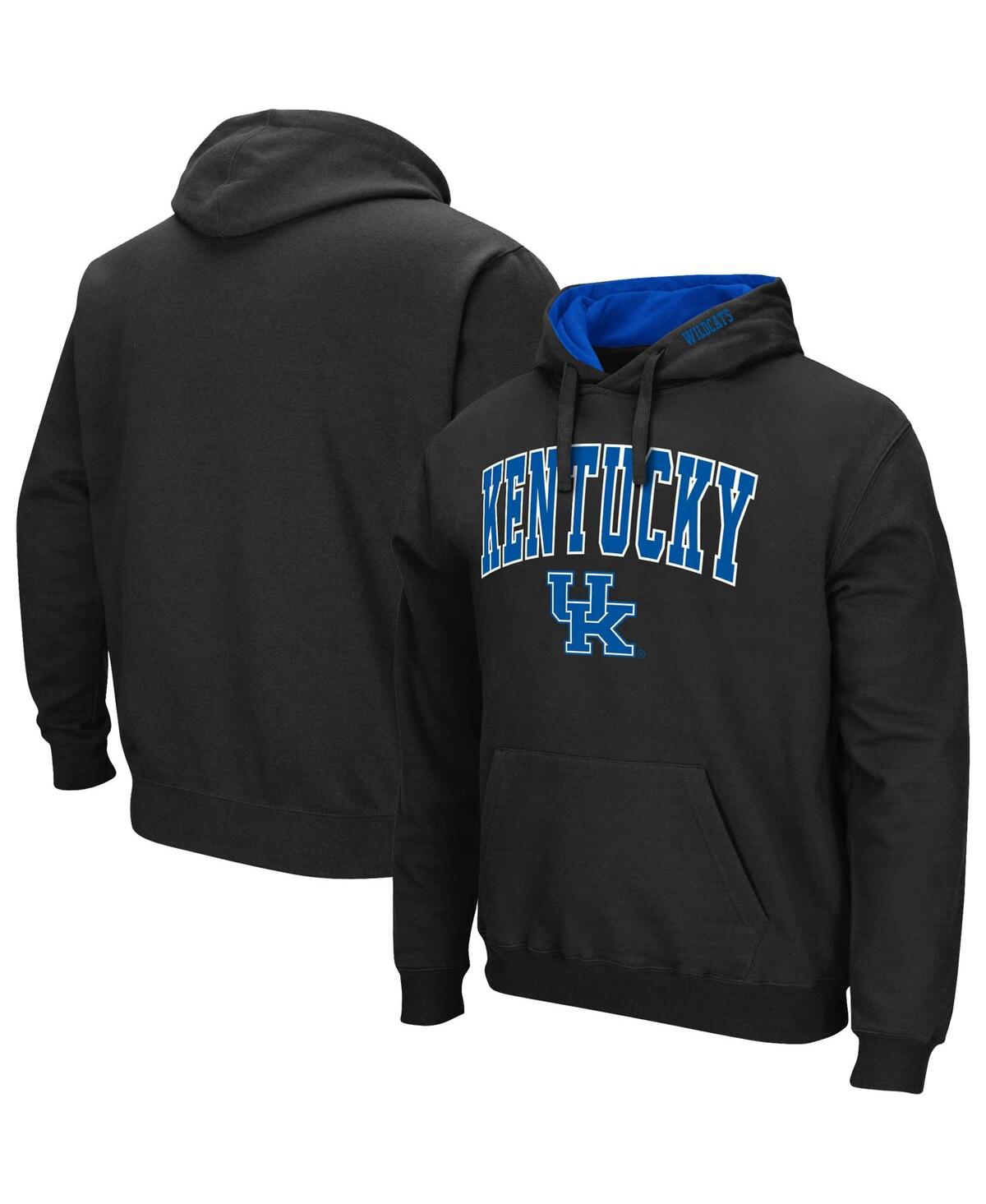 Colosseum Men's  Black Kentucky Wildcats Arch And Team Logo 3.0 Pullover Hoodie