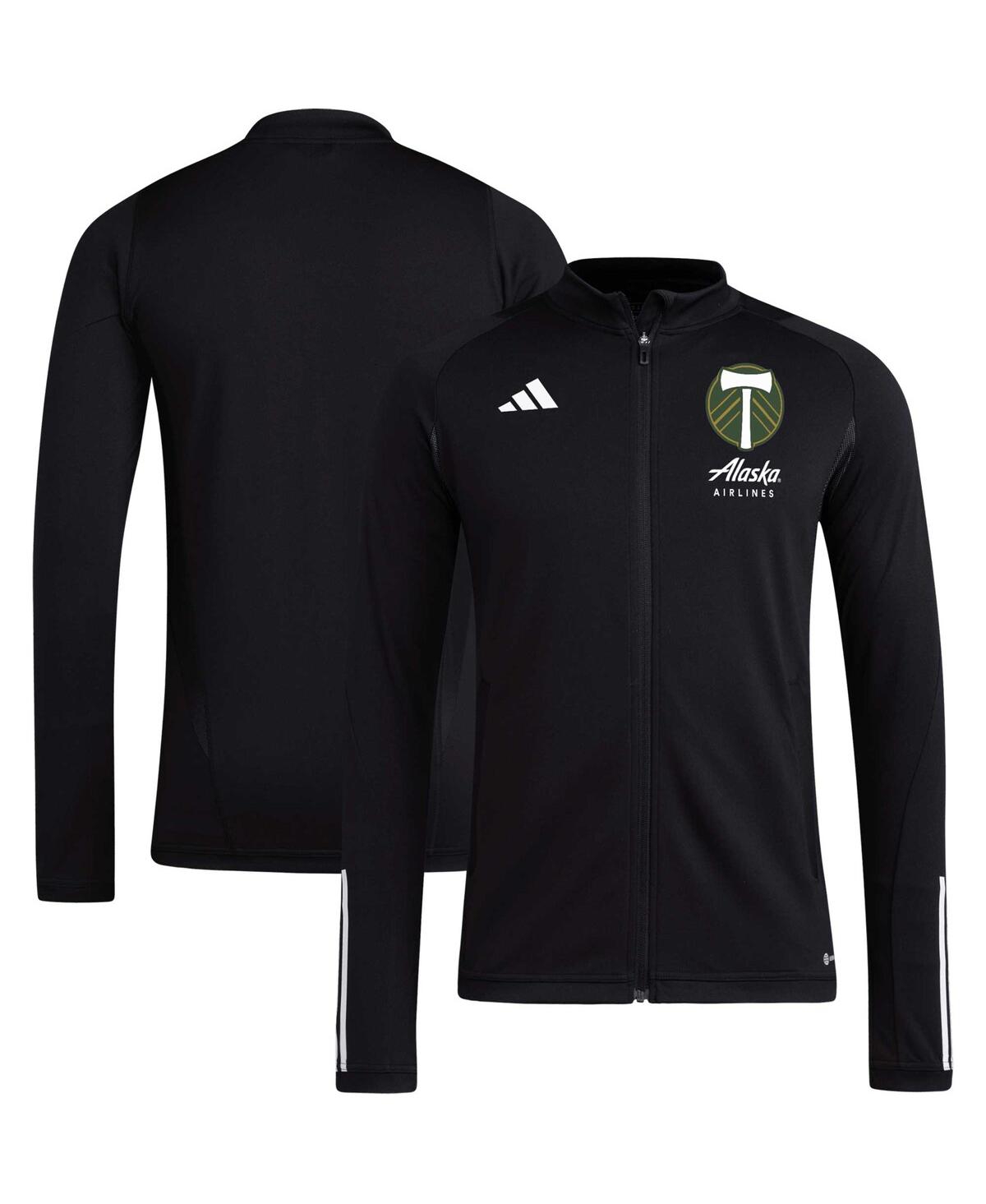 Shop Adidas Originals Men's Adidas Black Portland Timbers 2023 On-field Aeroready Full-zip Training Top