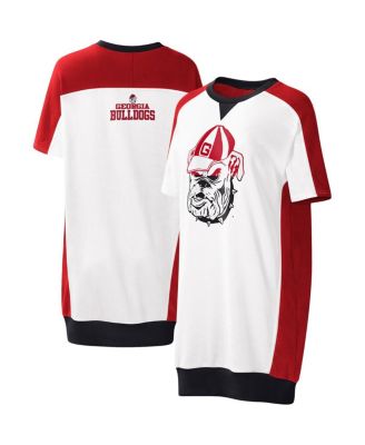 georgia bulldog jersey dress Women's G-III 4Her by Carl Banks White Bulldogs Home Run T-shirt epos:brand:THE 8TH SIGN