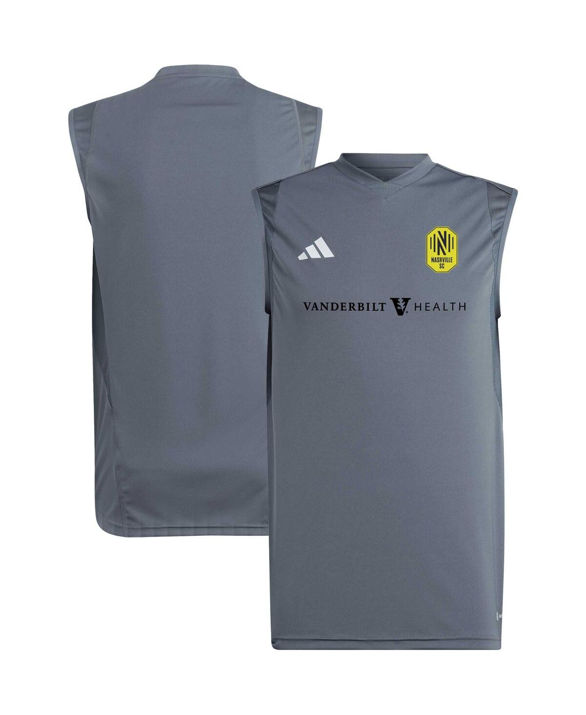 Men's adidasNashville Sc 2023 On-Field Sleeveless Training Jersey - Gray