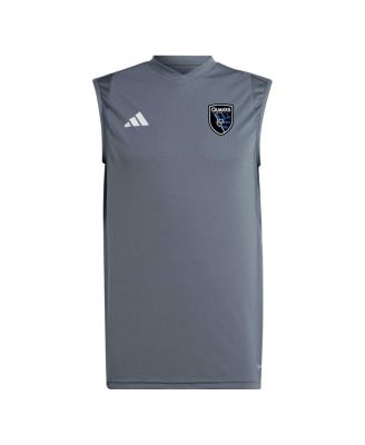 Men's Gray San Jose Earthquakes 2023 On-Field Sleeveless Training Jersey