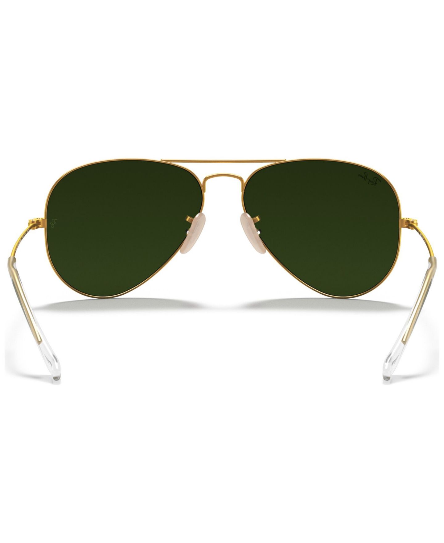Женские солнцезащитные очки Ray-Ban Sunglasses, RB3025 Aviator Mirror, цвет: Золотой / Синий — фото 5