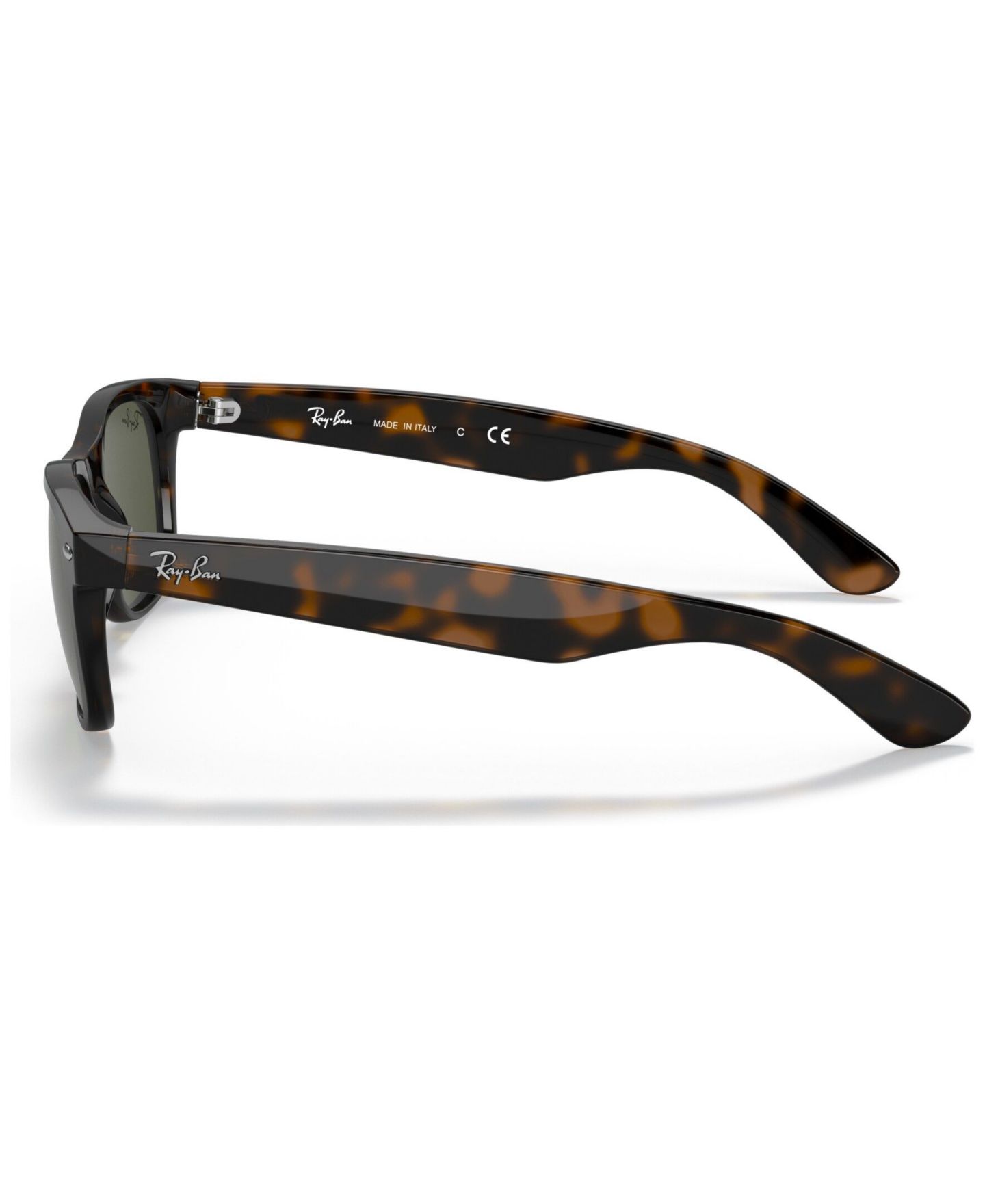 Солнцезащитные очки Ray-Ban Unisex New Wayfarer Sunglasses, RB2132, цвет: Коричневый / Зелёный — фото 3