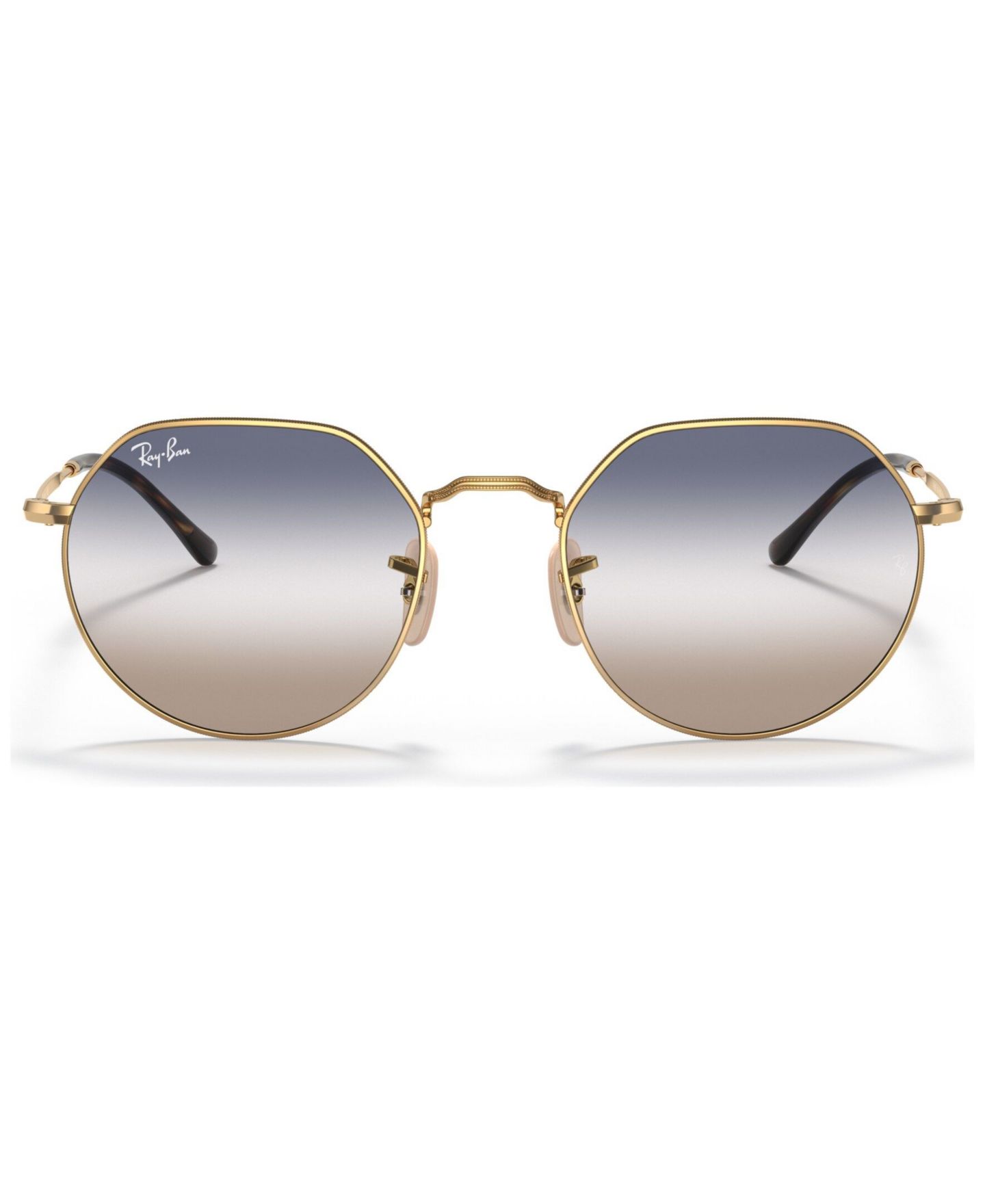 Солнцезащитные очки Ray-Ban Unisex Geometric Metal Sunglasses, RB3565 Jack, цвет: Прозрачный градиентный синий — фото 2