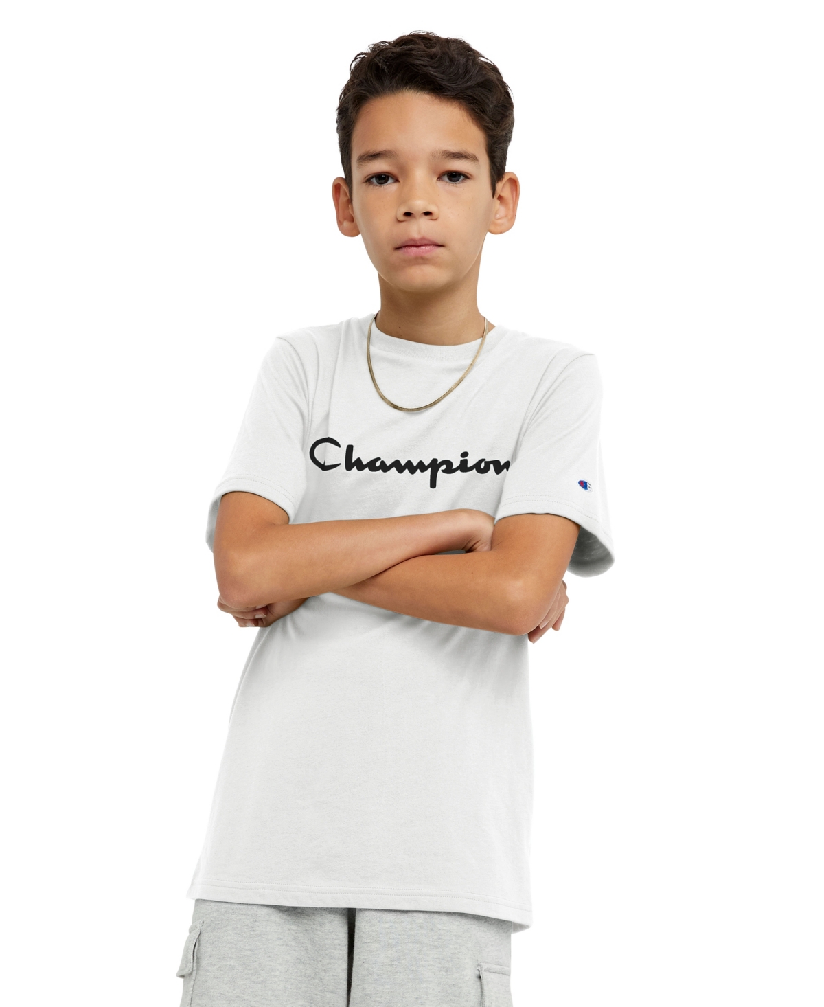 Champion Kids' Little Boys Short Sleeve T-shirt In White