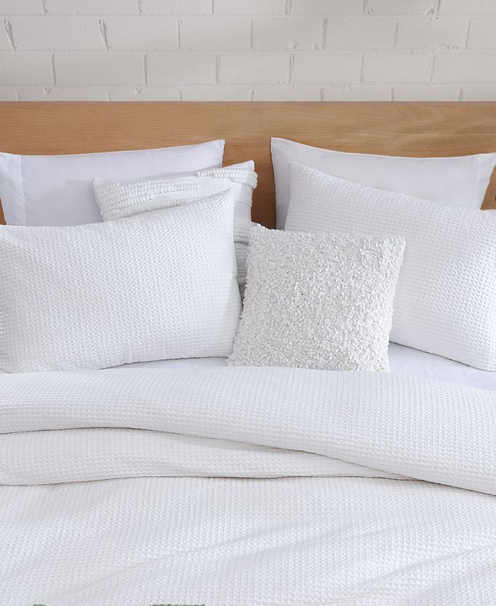 DKNY Modern Waffle 3 Piece Duvet Cover Set, Queen Macy's