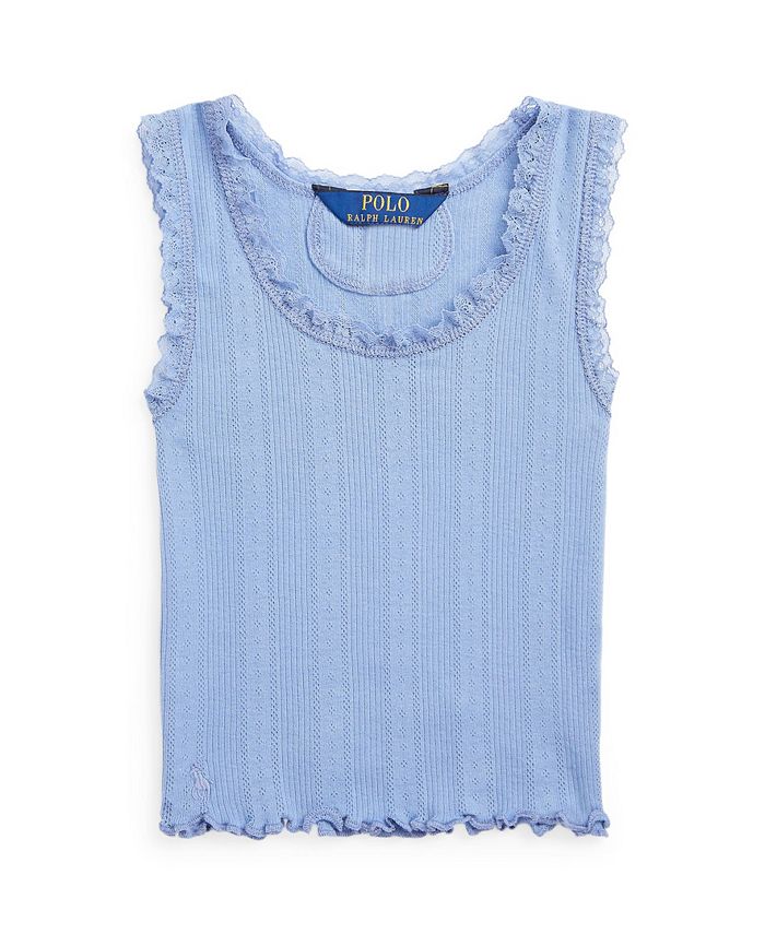 Polo Ralph Lauren Pointelle Cotton Tank & Short Sleep Set- Xenon Blue main image 0