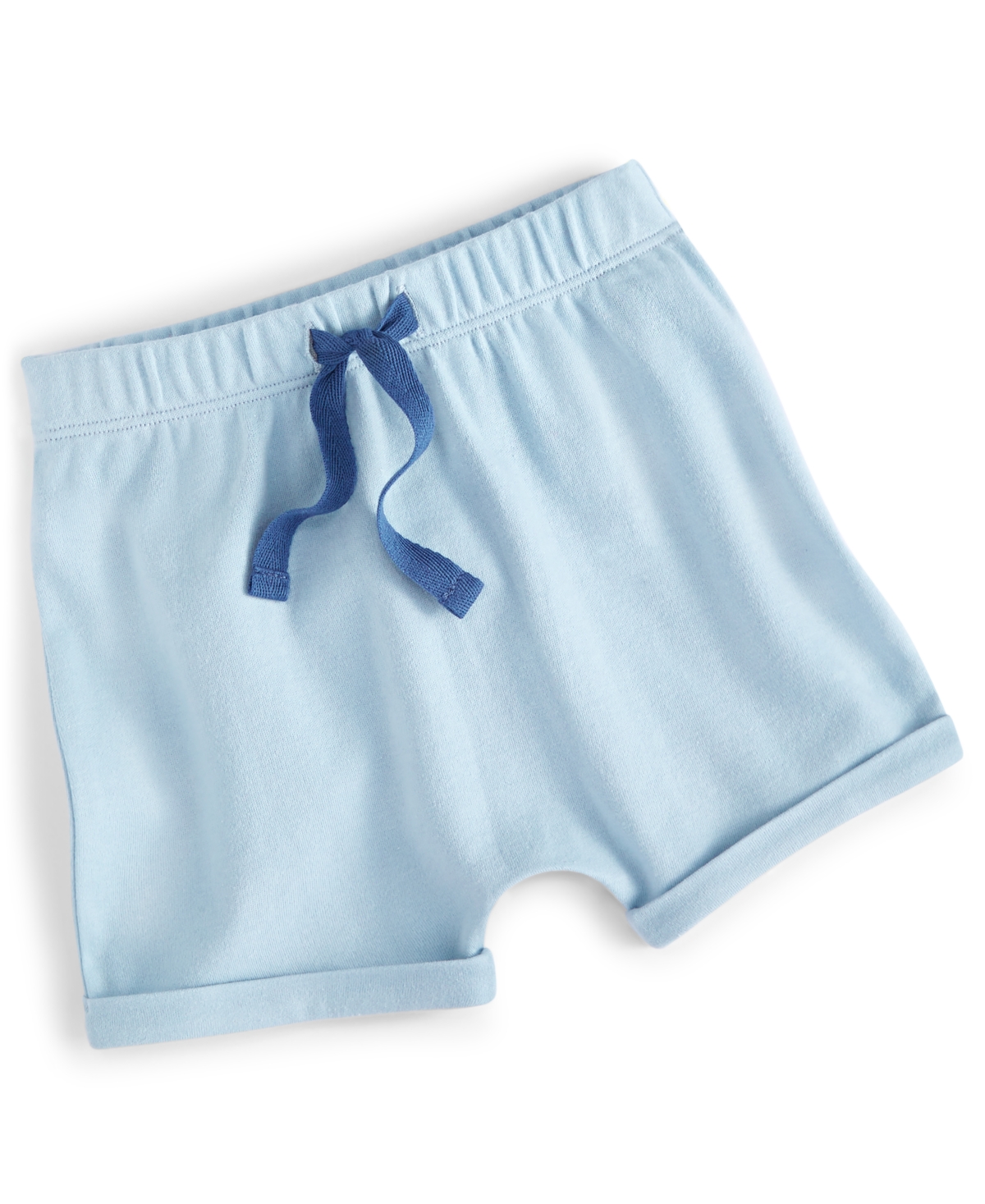 First Impressions Baby Boys Solid Cotton Shorts, Created For Macy's In Misty Morning
