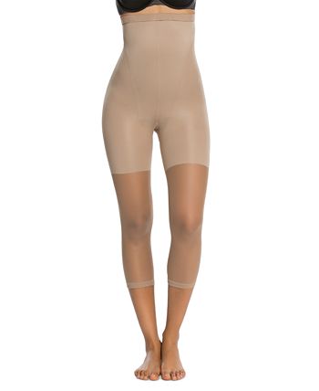 Spanx Women's Super High Power Tummy Control Footless Capri, Also Available  In Extended Sizes In Soft Nude- Nude