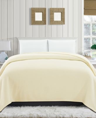 Shop Melange Home Cashmere Lambswool Blanket Collection In Ivory
