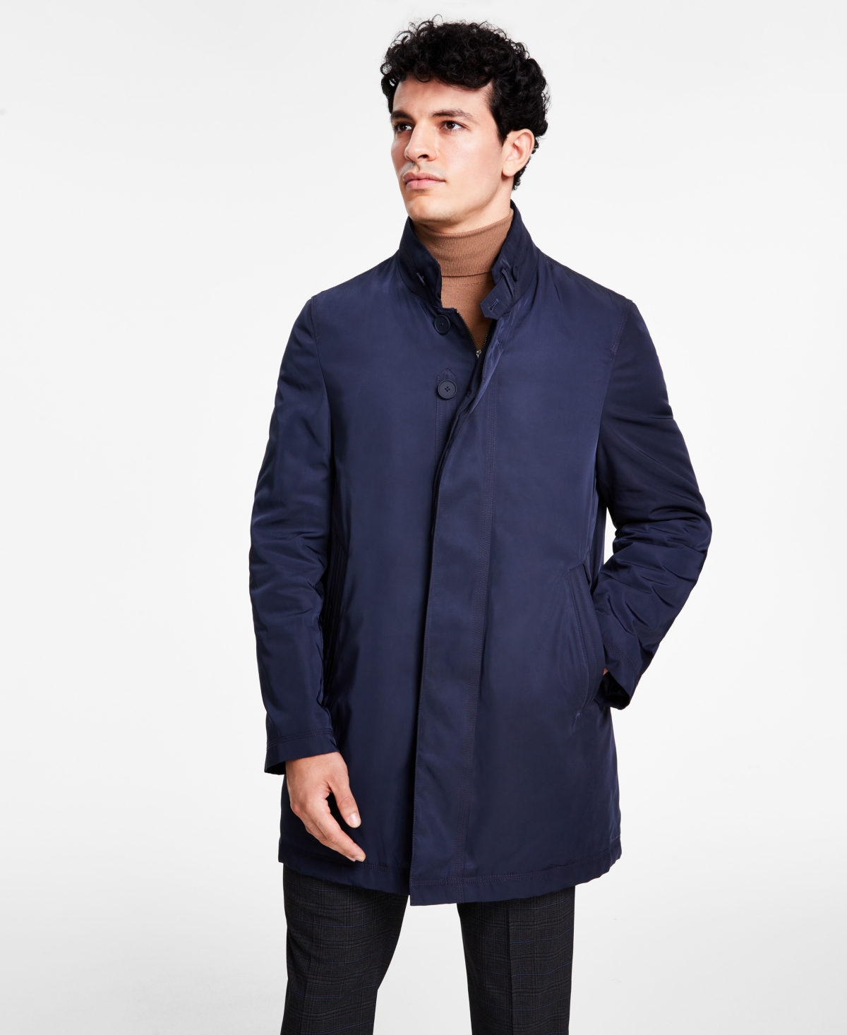 Calvin Klein Men's Slim-Fit Water-Resistant Overcoat