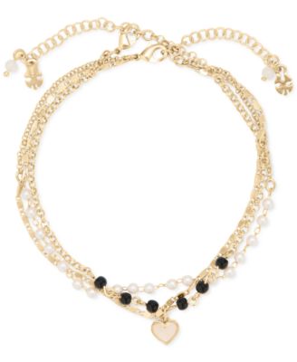 Lucky Brand Gold-Tone 2-Pc. Set Imitation Pearl Bead & Mother-of-Pearl ...