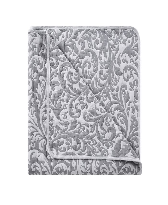 Tahari Home Skyler Damask Coverlet, Queen & Reviews Quilts