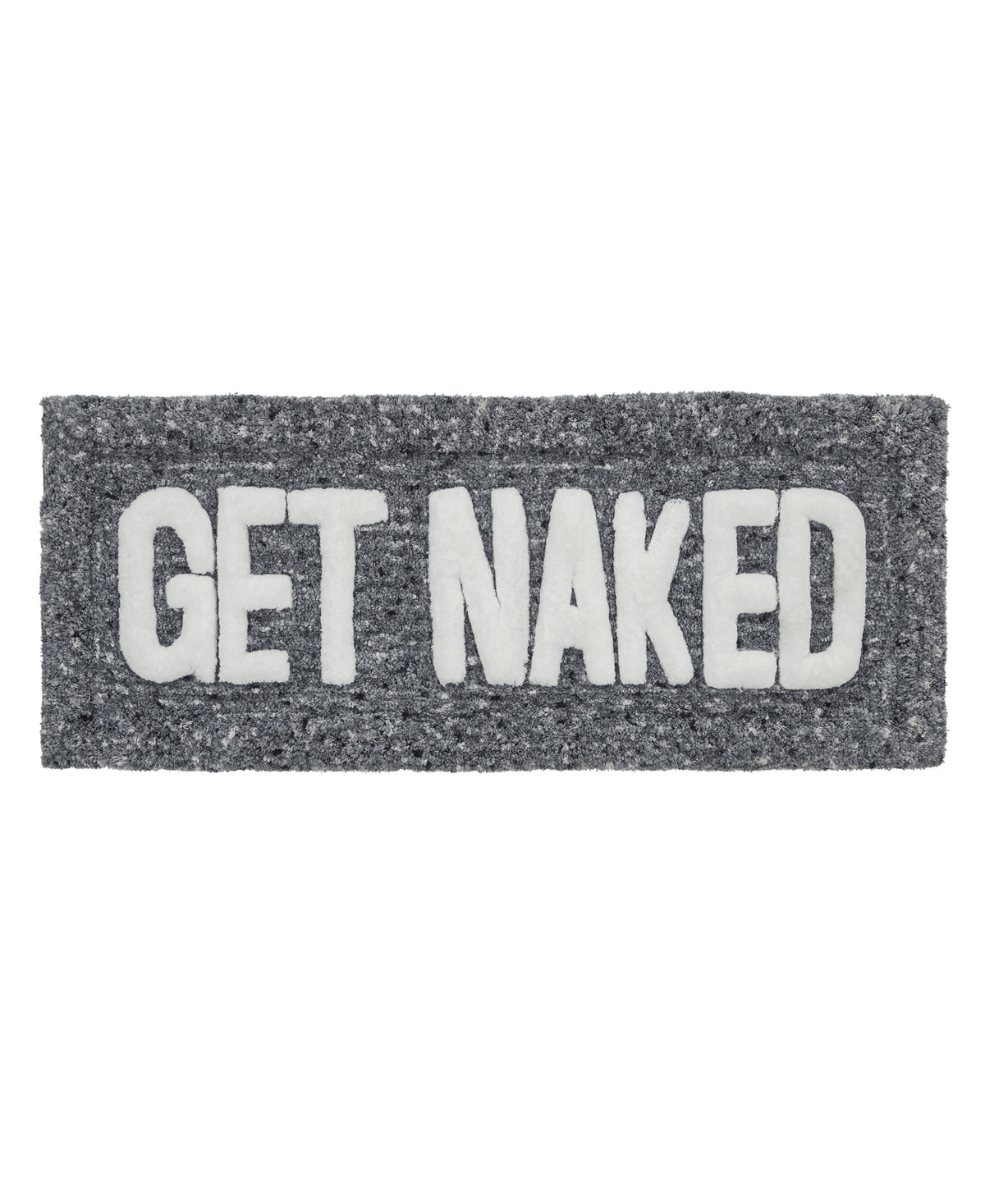 Vcny Home Get Naked Statement Bath Rug, 24" X 60" In Charcoal
