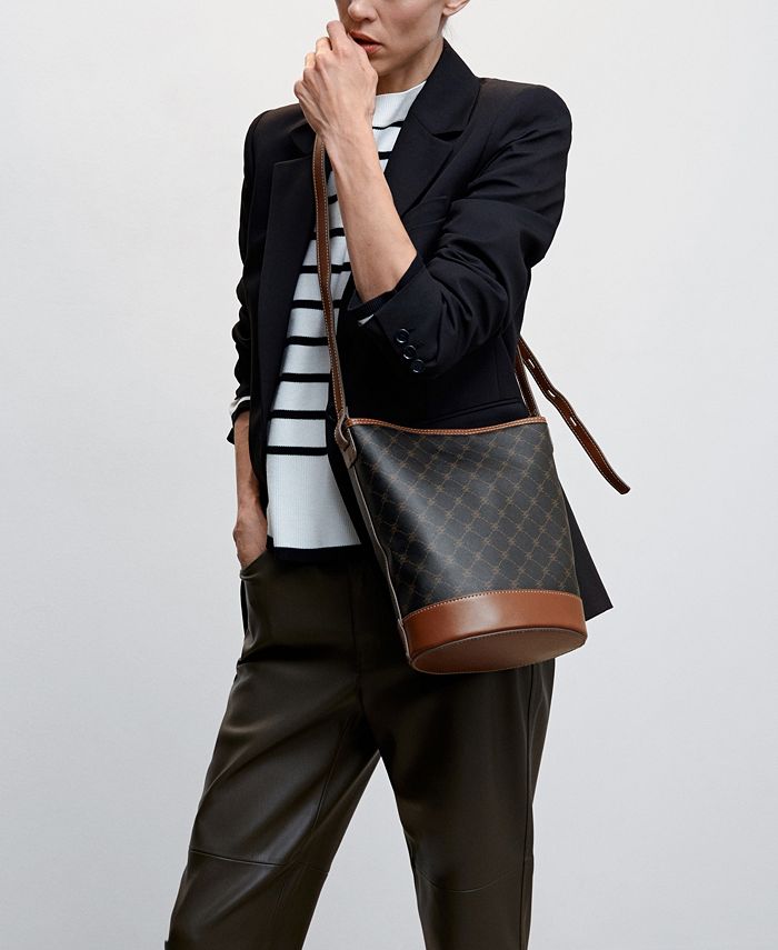 MANGO Women s Logo Printed Bucket Bag Macy s