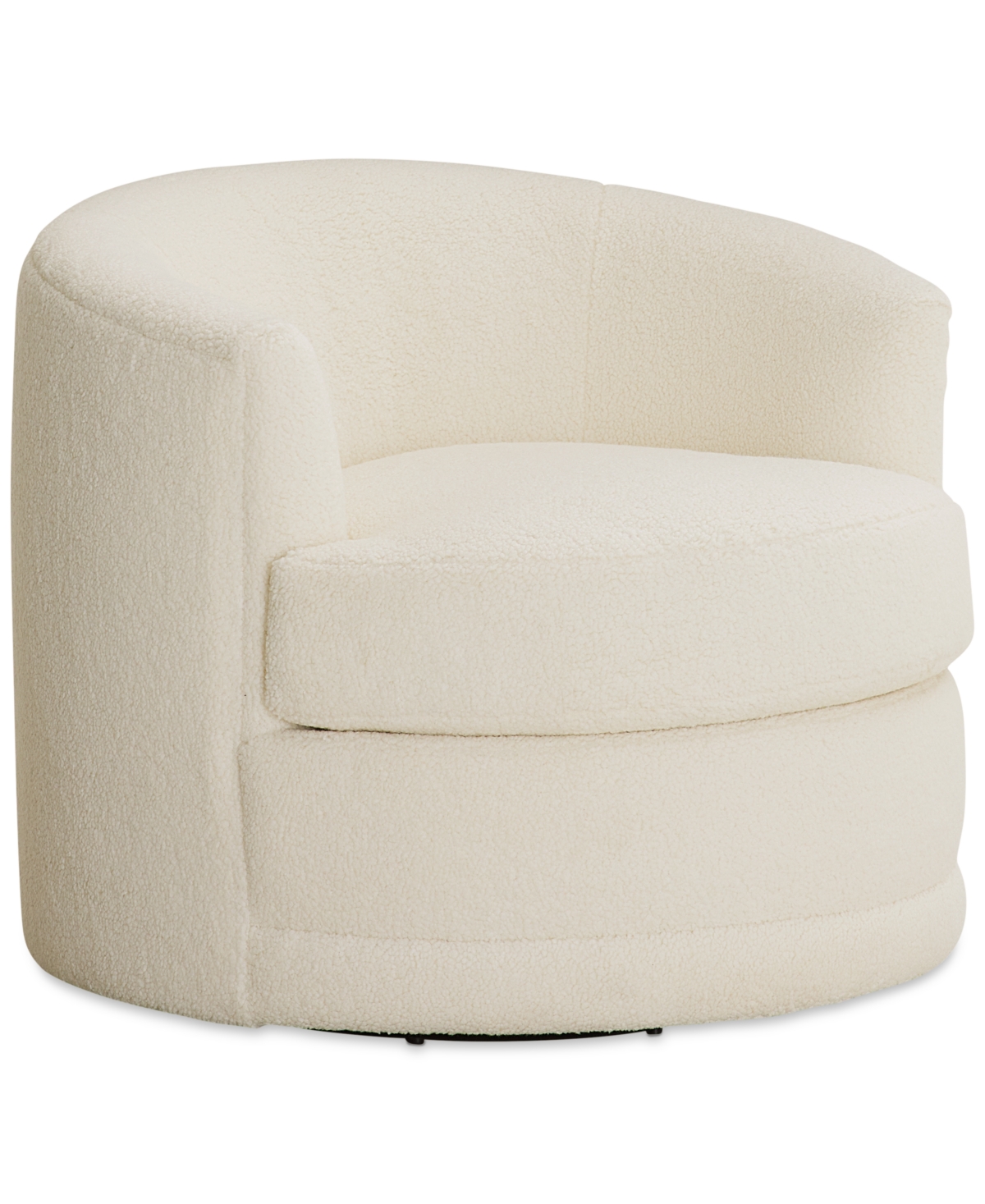 Furniture Jenselle 36" Fabric Swivel Chair, Created For Macy's In Cream