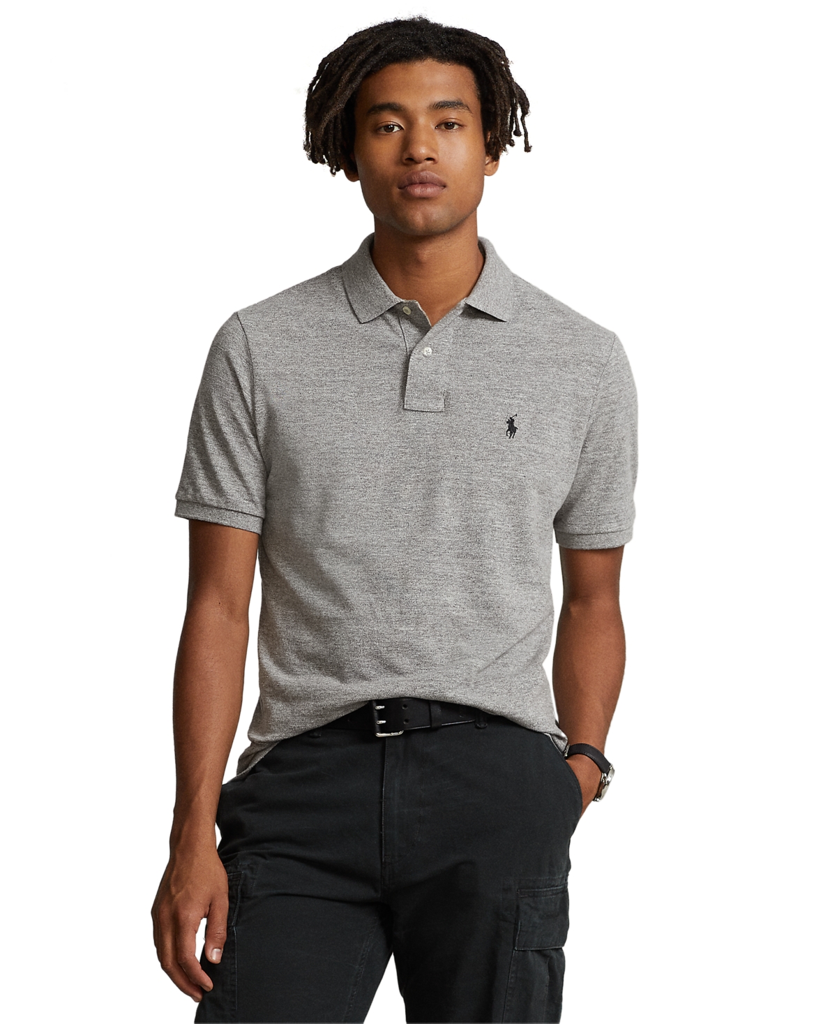 Polo Ralph Lauren Men's Classic-Fit Mesh Polo - Canterbury Heather