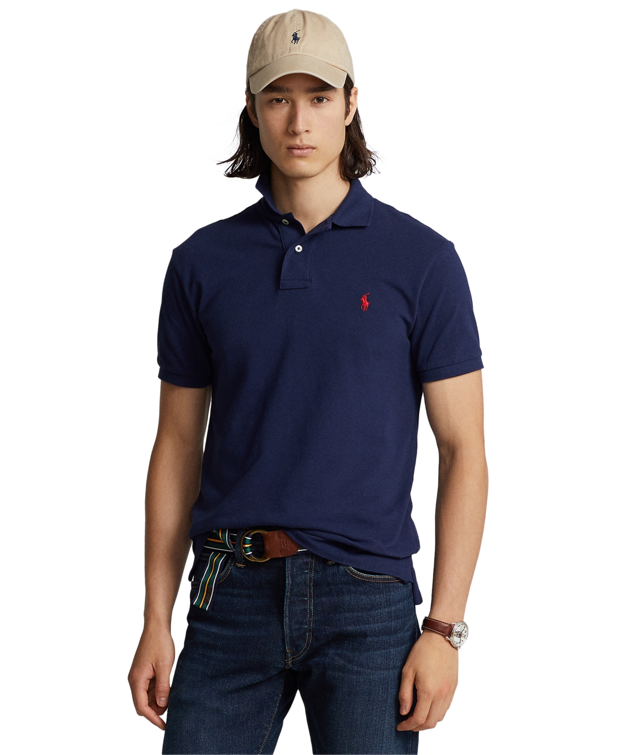 Polo Ralph Lauren Men's Classic-Fit Mesh Polo - Newport Navy