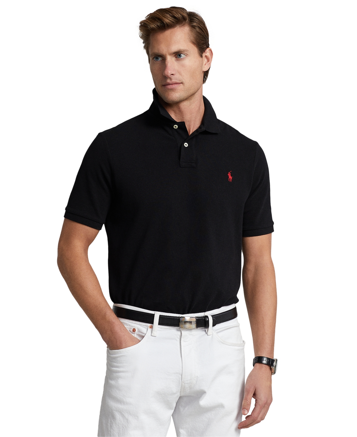 Polo Ralph Lauren Men's Classic-Fit Mesh Polo - Polo Black