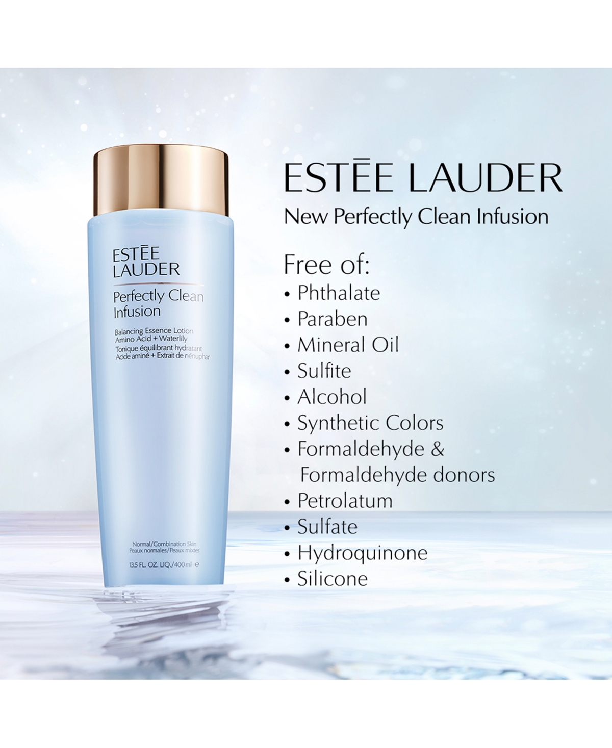 Shop Estée Lauder Perfectly Clean Infusion Balancing Essence Lotion With Amino Acid & Waterlily, 13.5 oz In No Color