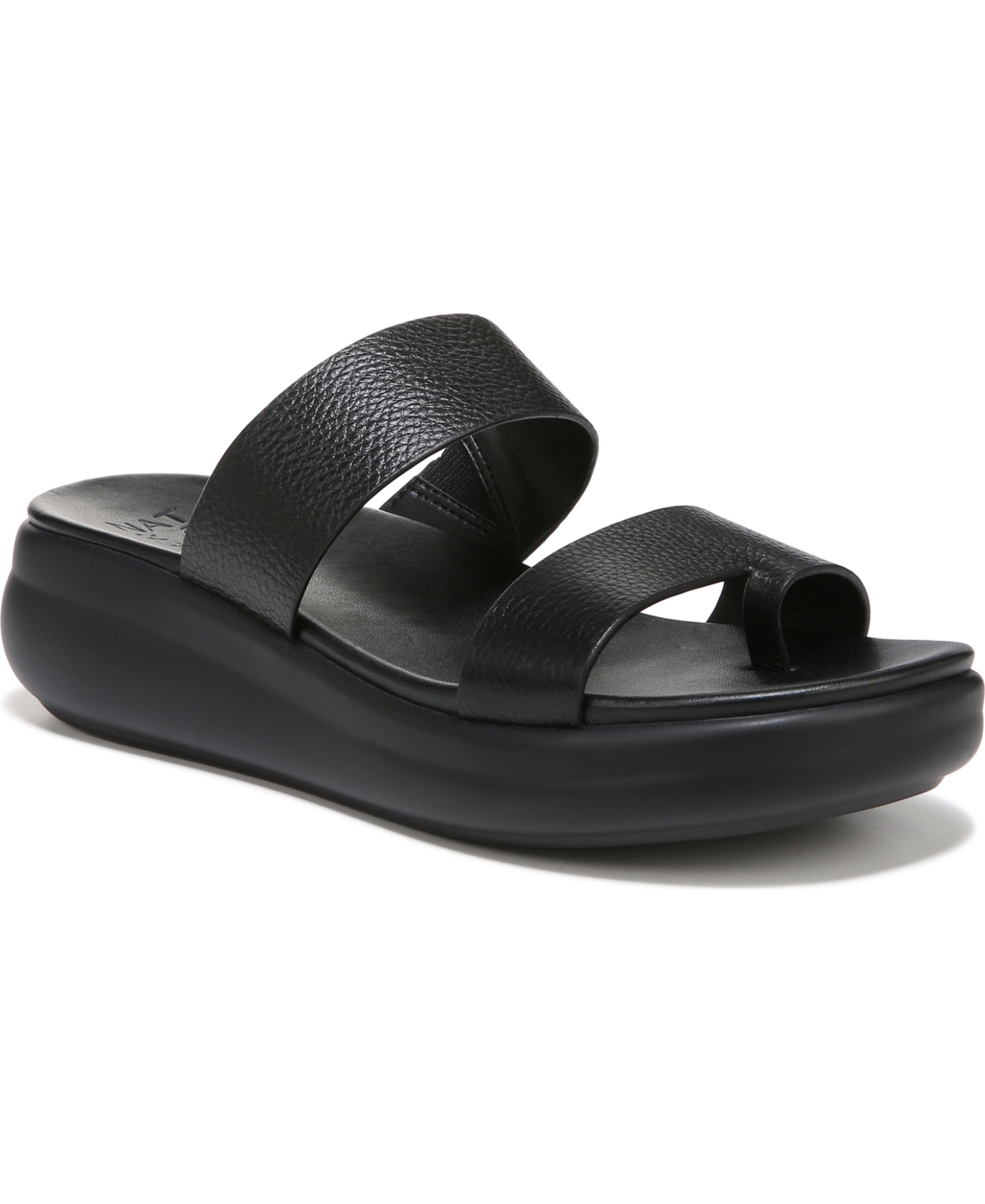 Shop Naturalizer Drift 2 Slide Sandals In Black Leather