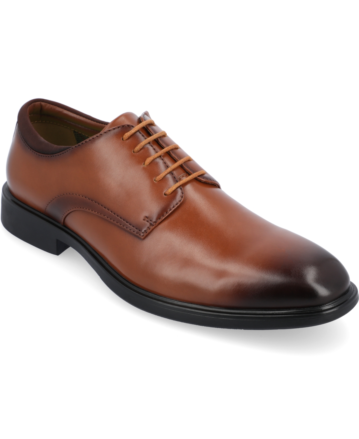 Shop Vance Co. Men's Kimball Plain Toe Dress Shoes In Chestnut