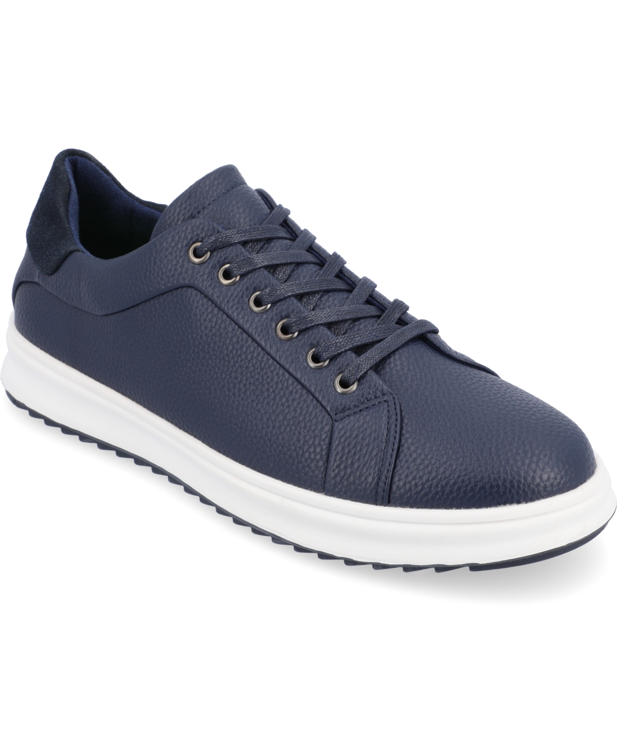 Vance Co. Robby Vegan Leather Casual Sneaker In Navy