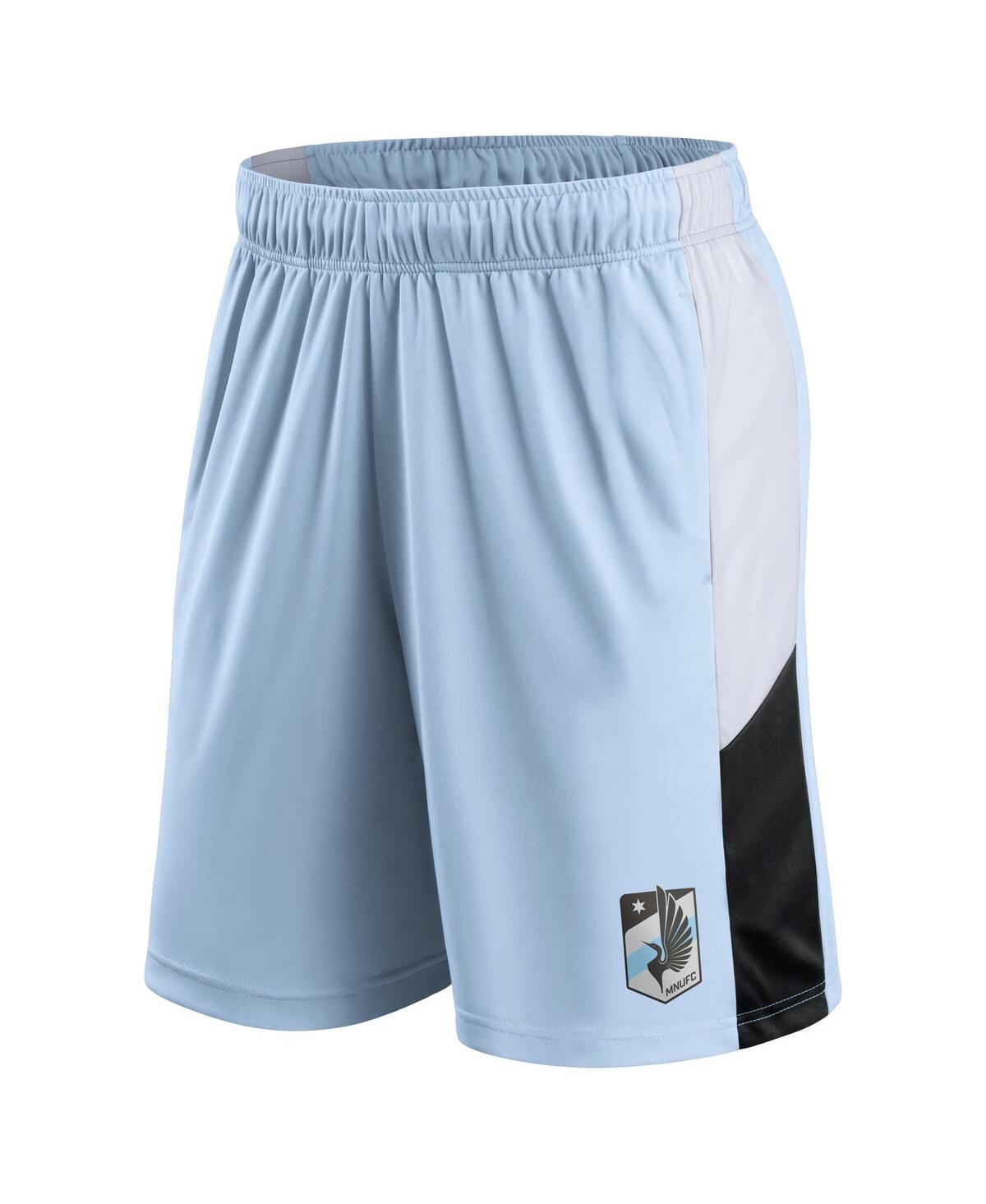 FANATICS MEN'S FANATICS LIGHT BLUE MINNESOTA UNITED FC PREP SQUAD SHORTS 