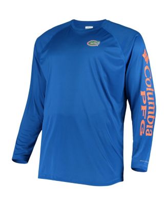 Men's Royal Florida Gators Big and Tall Terminal Tackle Long Sleeve Omni-Shade T-shirt