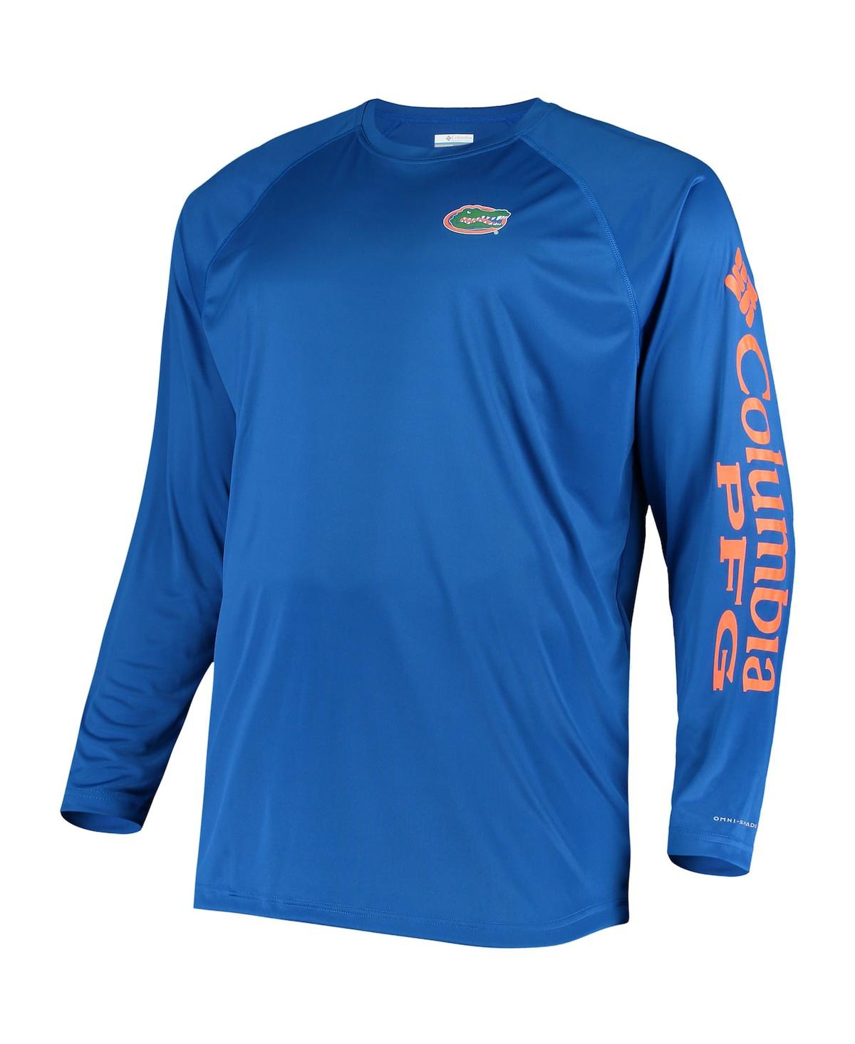 Men's ColumbiaFlorida Gators Big and Tall Terminal Tackle Long Sleeve Omni-Shade T-shirt - Royal