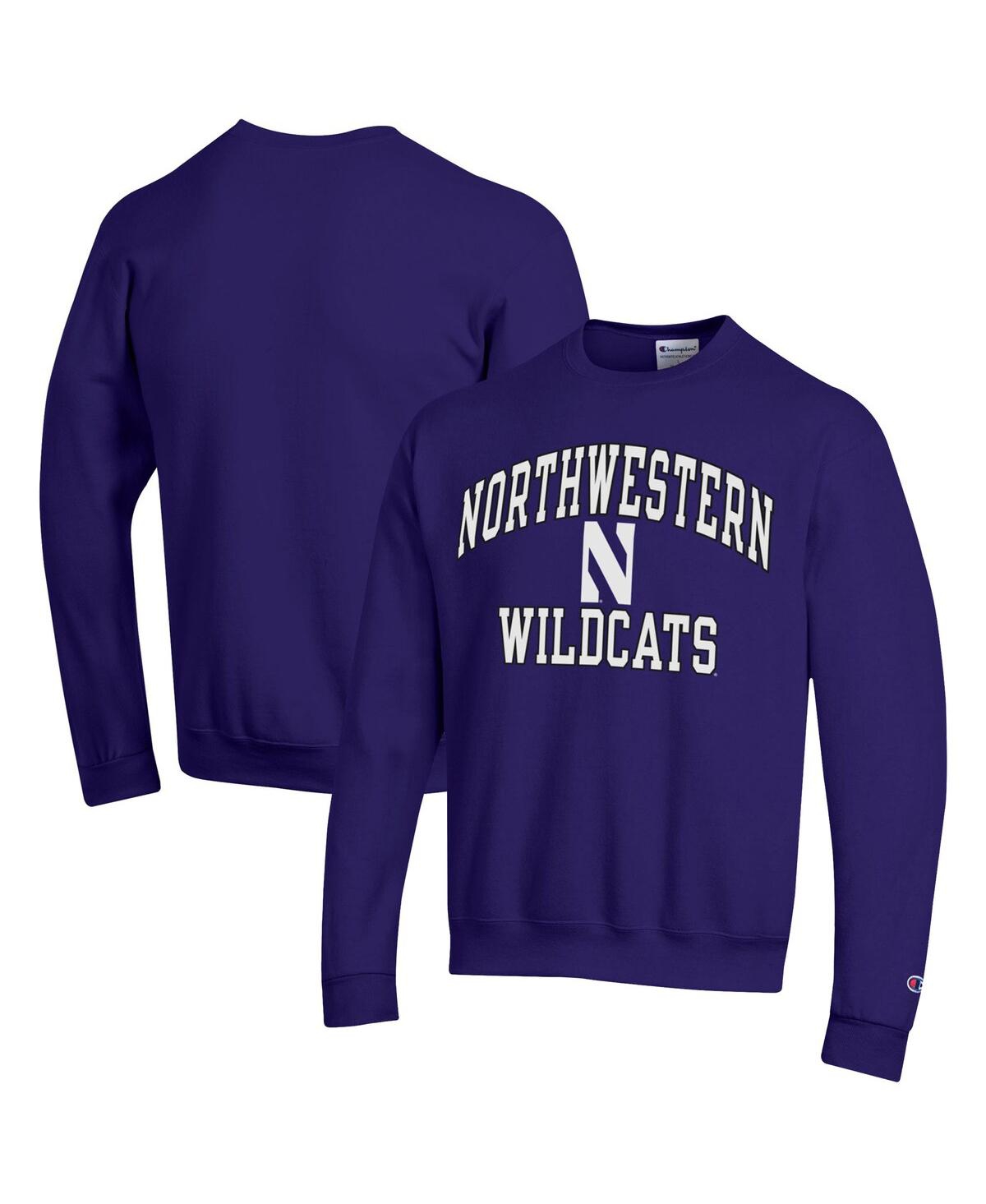 Shop Champion Men's  Purple Northwestern Wildcats High Motor Pullover Sweatshirt