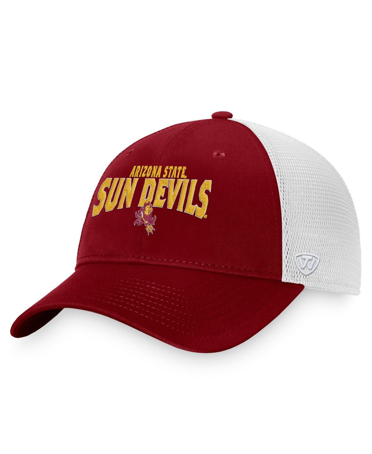 Top Of The World Maroon Arizona State Sun Devils Breakout Trucker Snapback Hat In Maroon