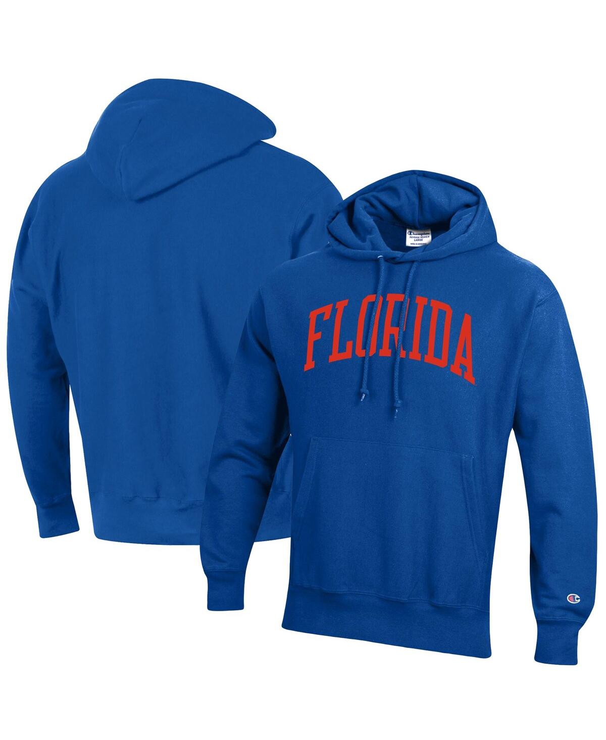 Champion Men's  Royal Kansas Jayhawks Team Arch Reverse Weave Pullover Hoodie In Royal