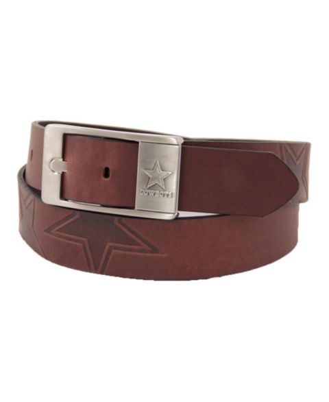 Мужской ремень Eagles Wings Dallas Cowboys Brandish Leather Belt - Brown