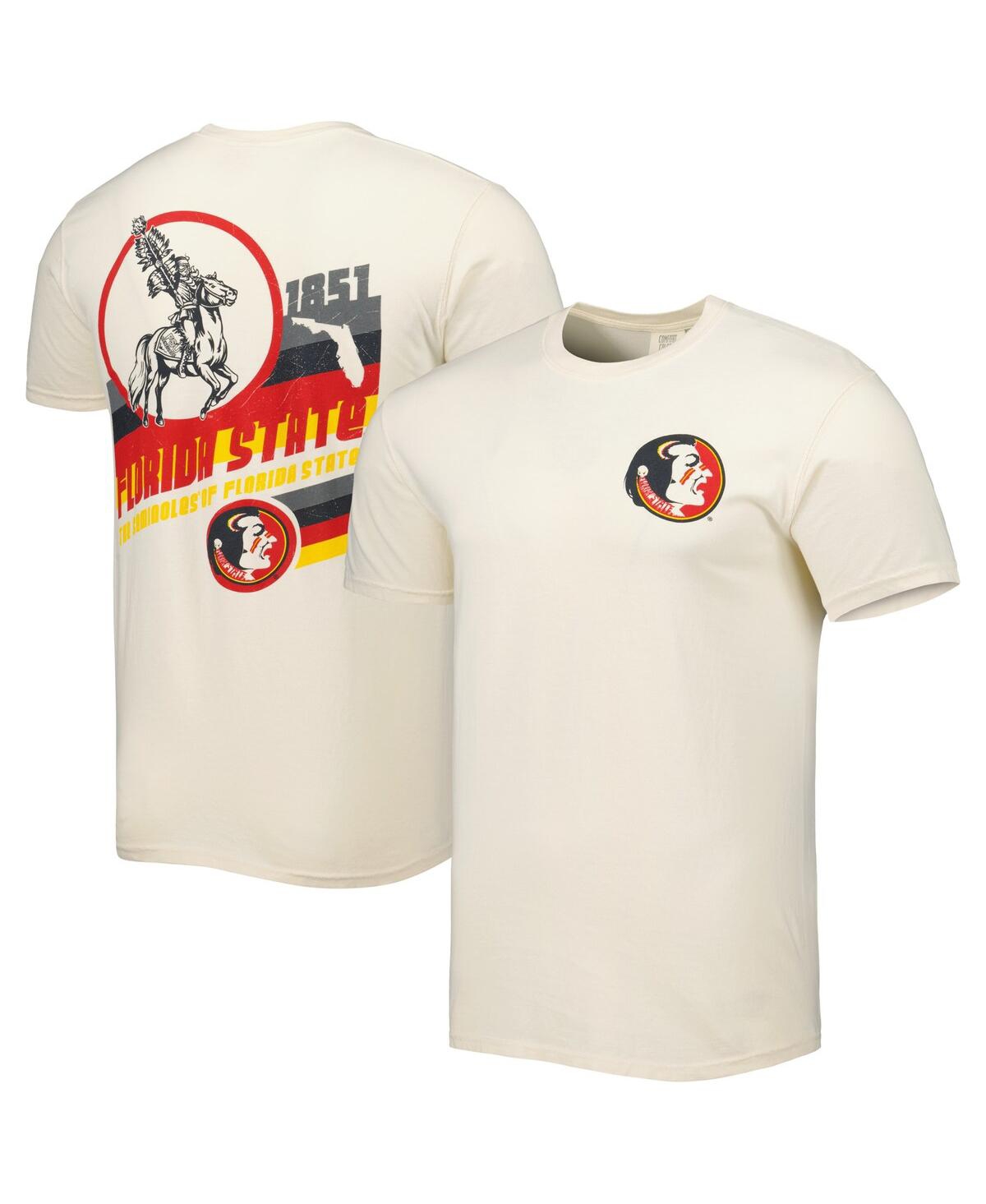Image One Men's Cream Florida State Seminoles Vault Vintage-like Comfort Color T-shirt