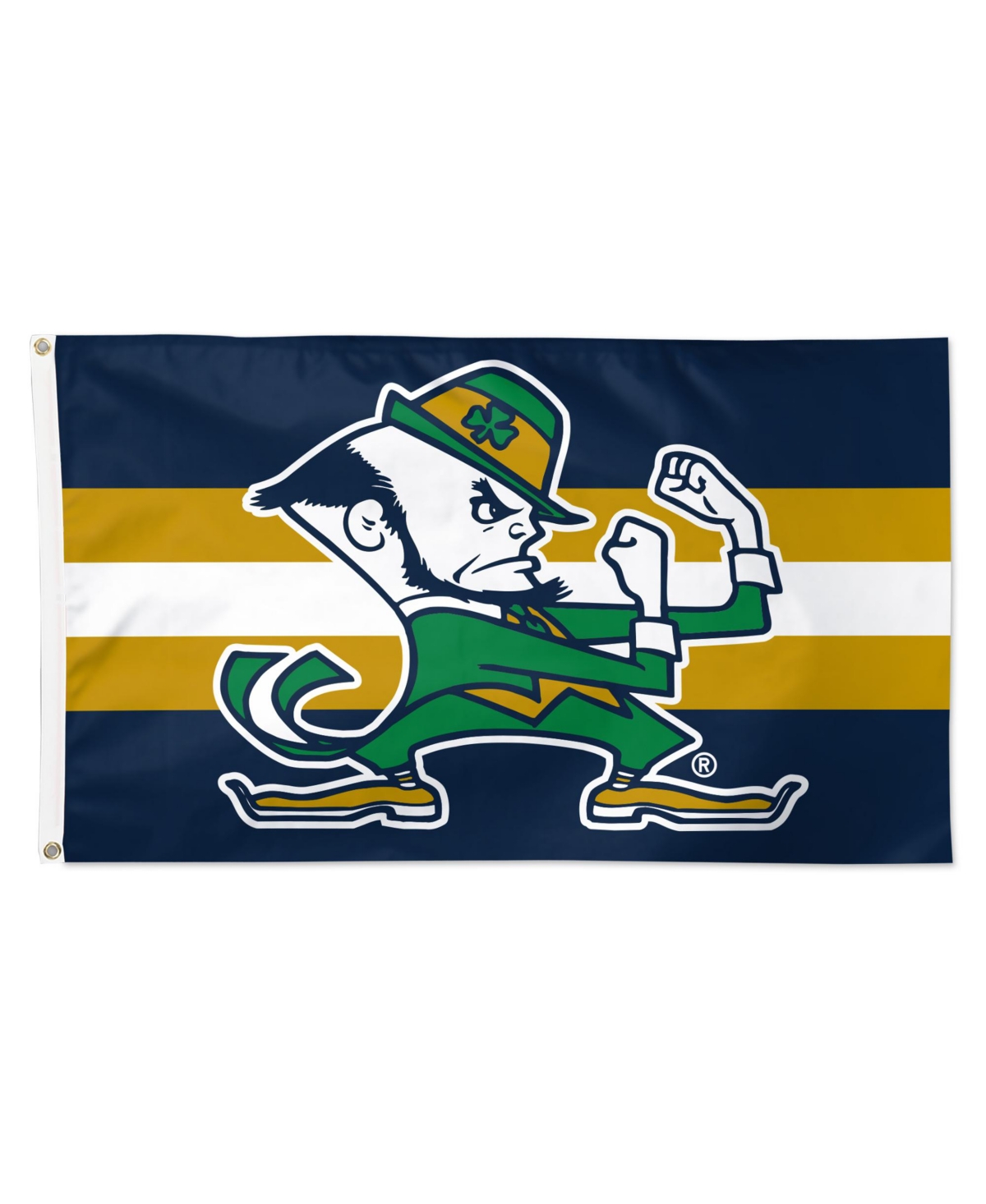 Notre Dame Fighting Irish 3' x 5' Horizontal Stripe Deluxe Single-Sided Flag - Navy, Green