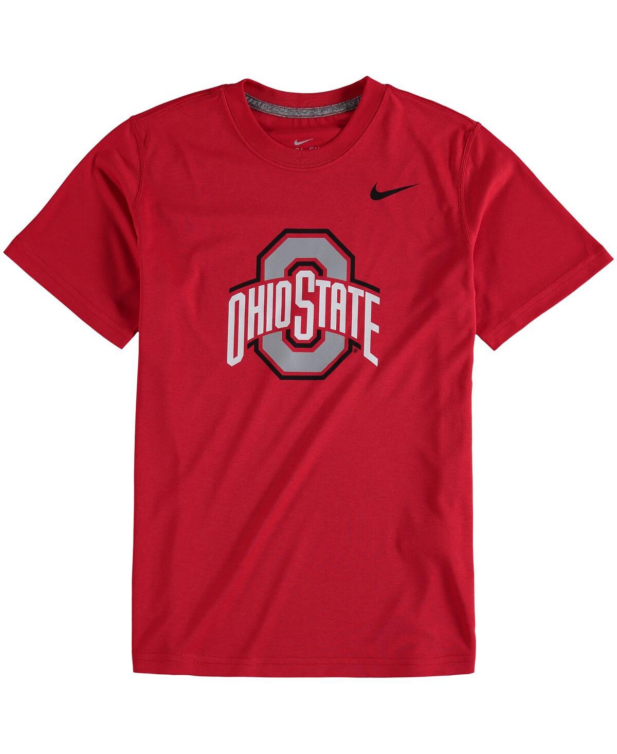 Shop Nike Big Boys  Scarlet Ohio State Buckeyes Logo Legend Performance T-shirt