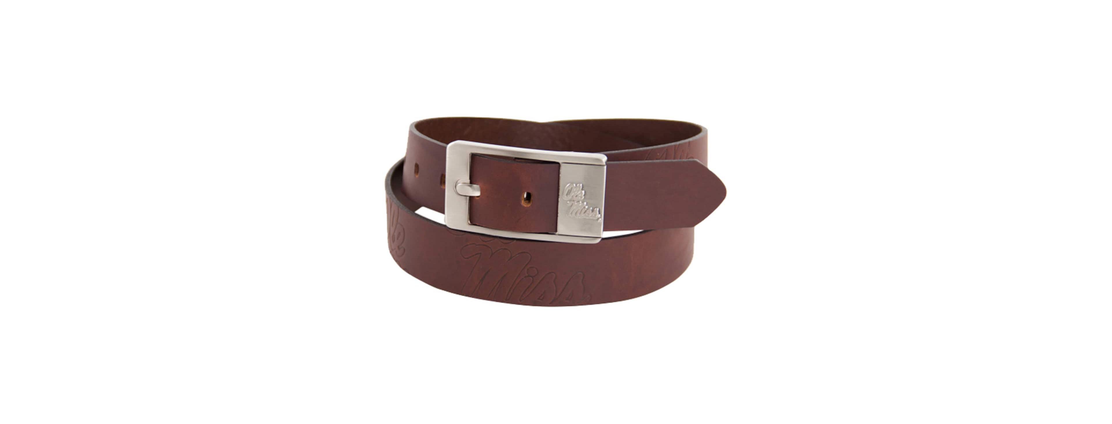 Men's Mississippi Rebels Brandish Leather Belt